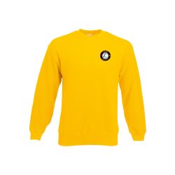 Sweat col rond jaune